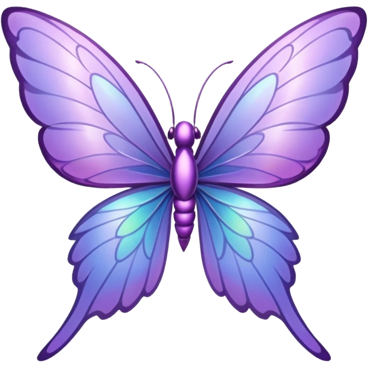 Lilac wings of a fairy emoji