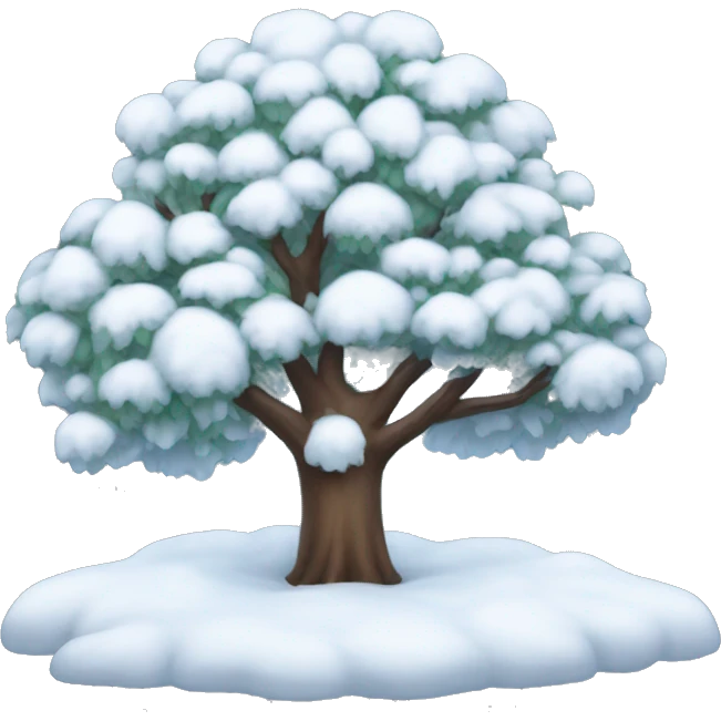 snowy tree emoji