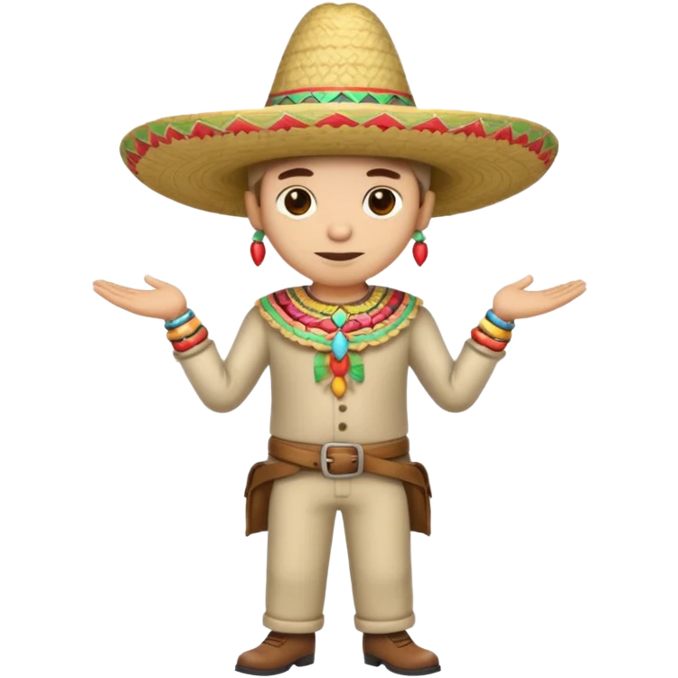 Joint with arms and legs with a sombrero on emoji