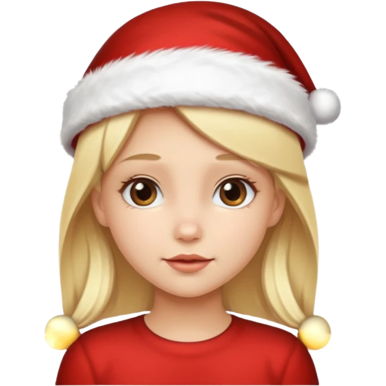 Blondie girl santa clauss emoji