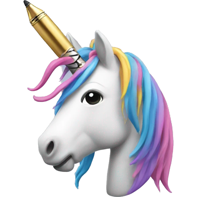 Pen with a unicorn emoji