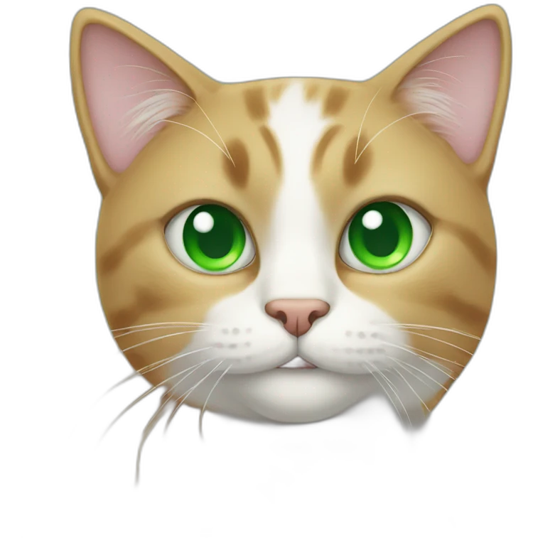 Cat with green eyes emoji