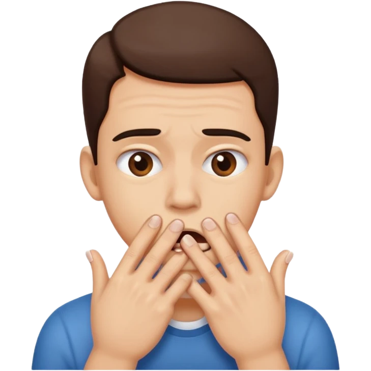 nervously bitting finger nails emoji