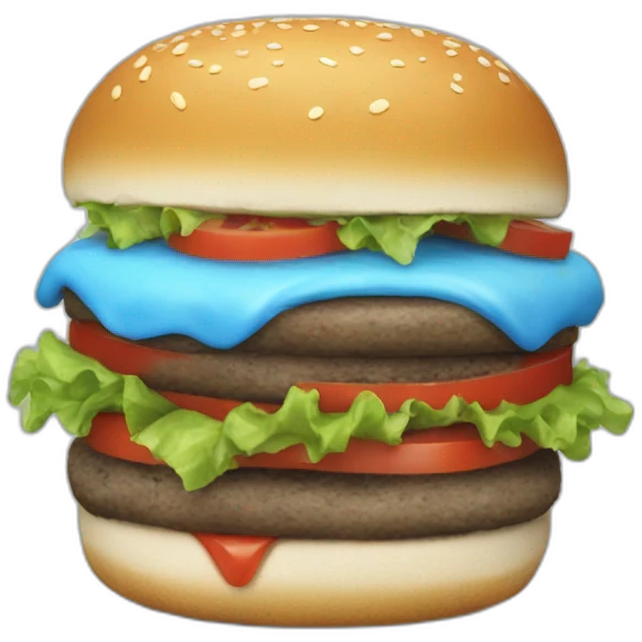 blue-burger emoji