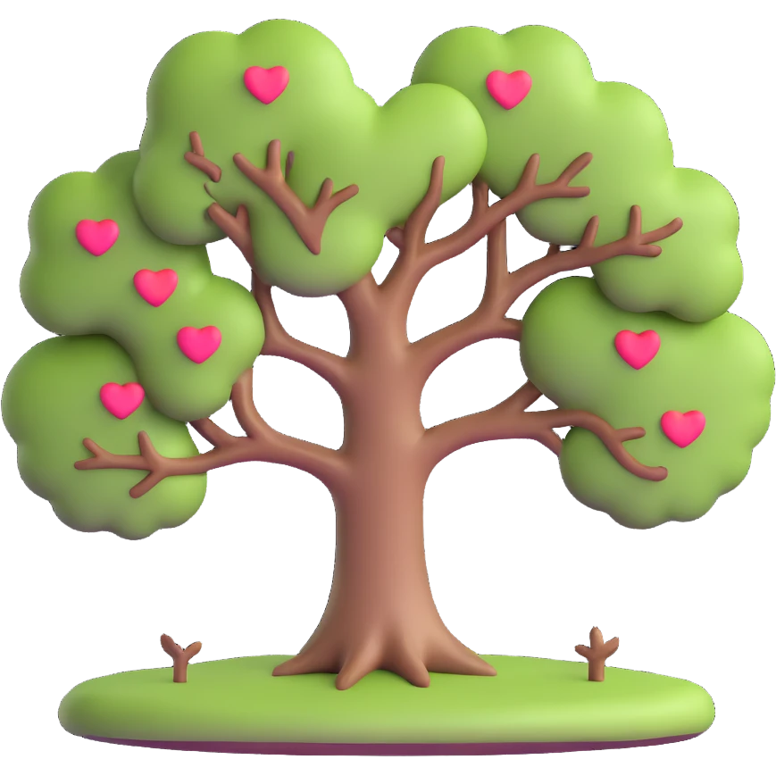 heart-shaped tree emoji