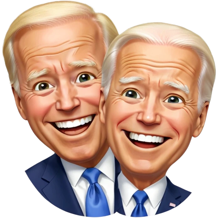 Joe Biden laughing at trump  emoji
