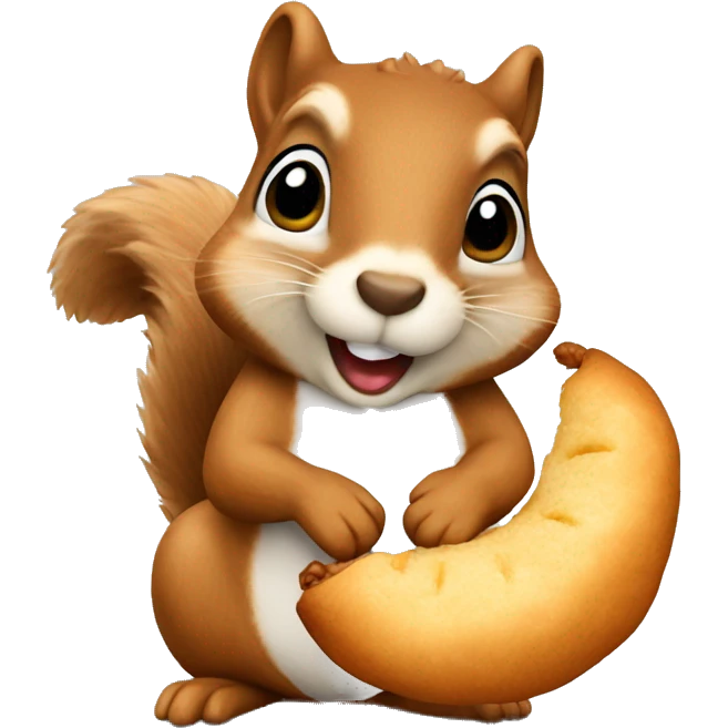 squirrel with empanada emoji