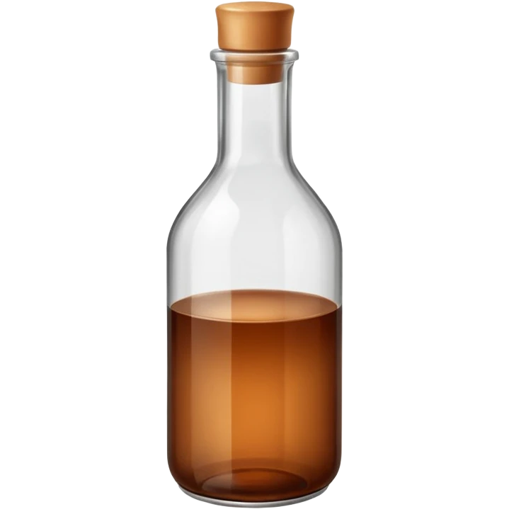 bottle filled with brown liquid, simple, clear emoji