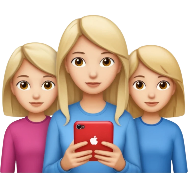 smart girl who is a coder and mother of three teenagers, a boy and two girls emoji