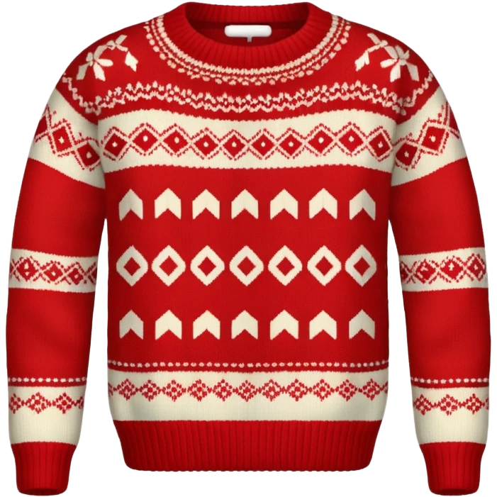 patterned red sweater emoji