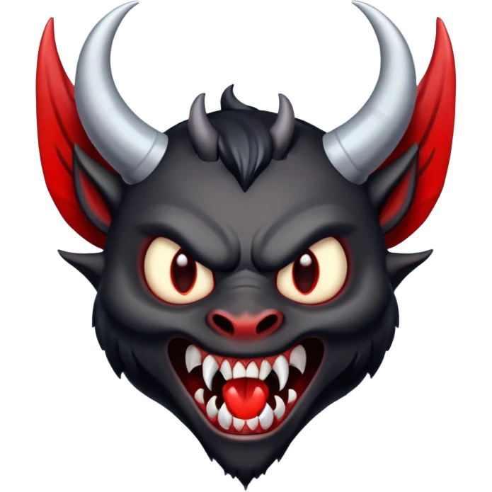 animal with horns and vampire wings emoji