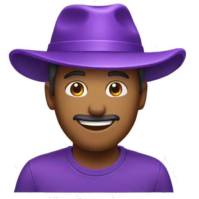 purple hat smaile emoji emoji