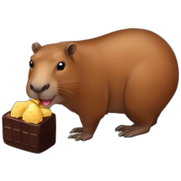 capibara eat chocolate emoji