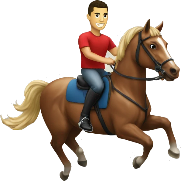 Ronaldo sur un cheval  emoji