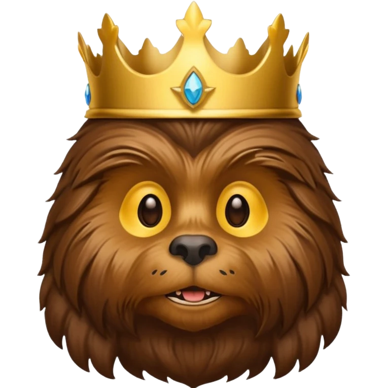 a wookiee wearing a crown emoji