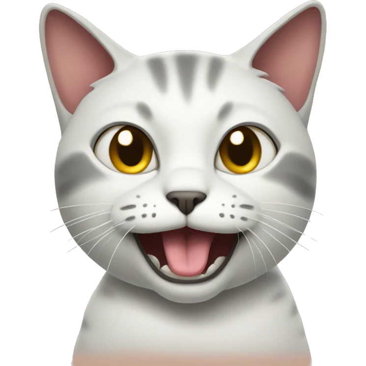 cat with sarcasm face emoji