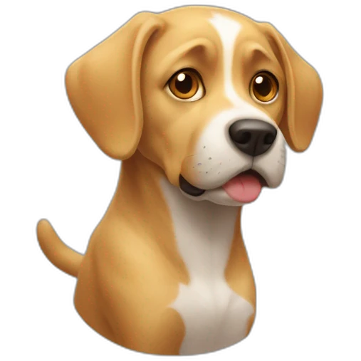 Chat dans un chien invisible emoji