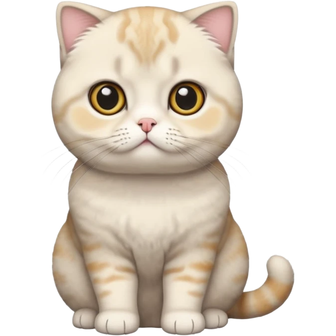 full body of scotish fold cat, front view emoji