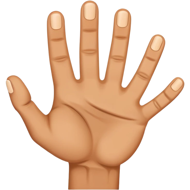 Een Duim hand met 5 duimen emoji