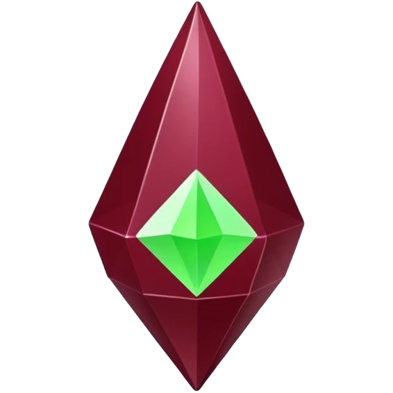 Sims plumbob burgundy  emoji