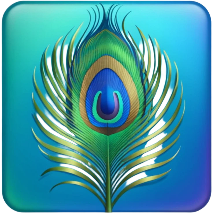 Peacock feather emoji