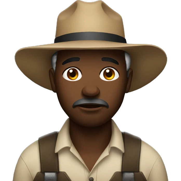 sad black farmer emoji