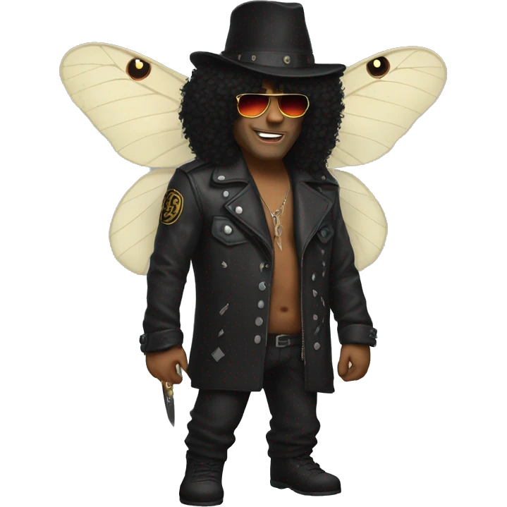 Slash as moth emoji