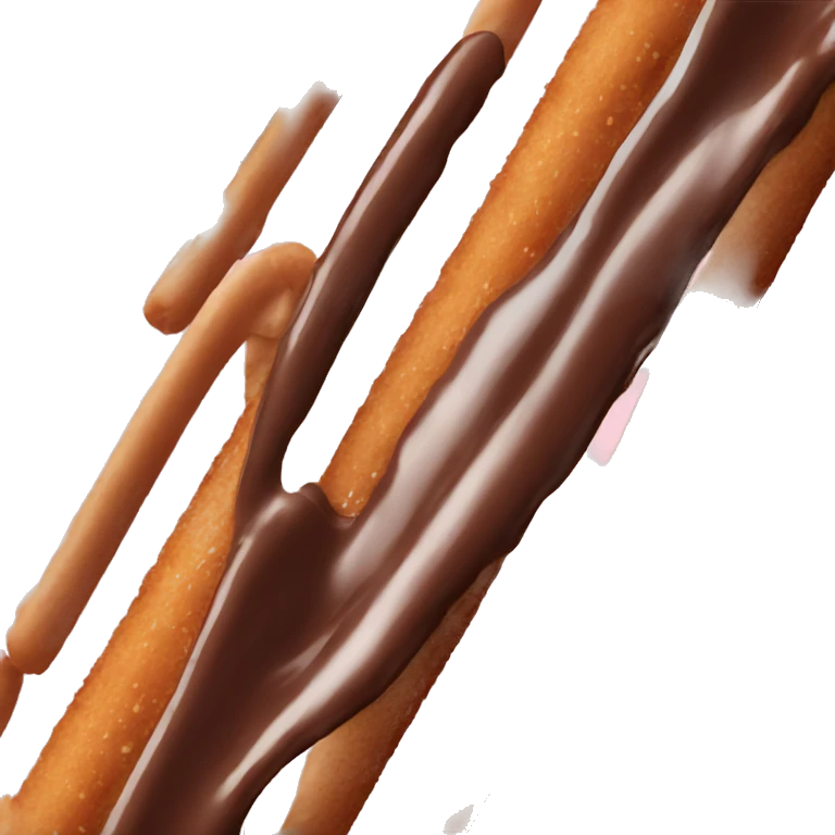Chocolate dipped churro emoji