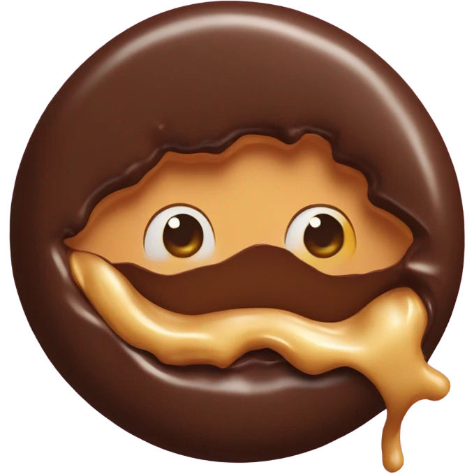 Head eating a chocolate twix emoji