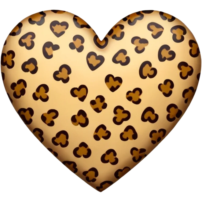 Create leopard print emojis love heart  emoji
