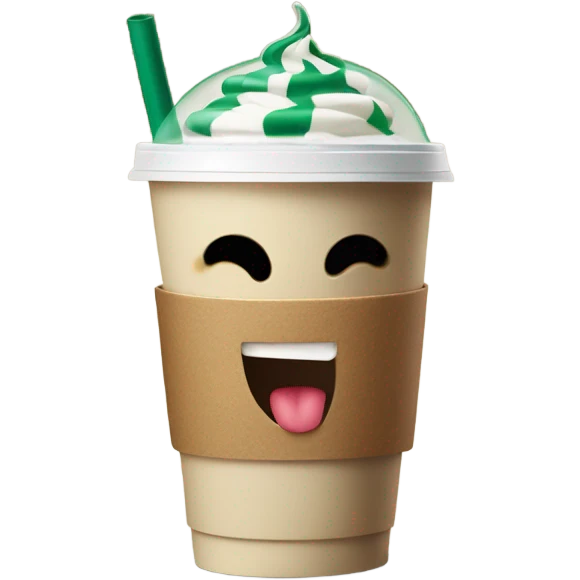 Dancing Starbucks cup emoji