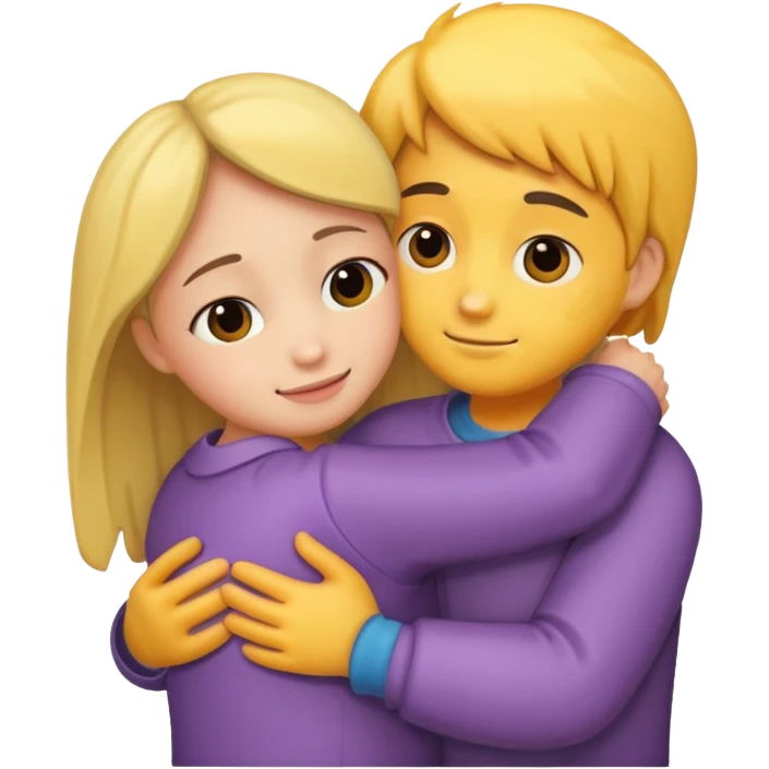 Hug with love emoji
