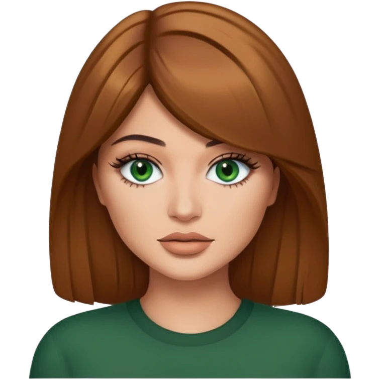 Kylie Jenner light brown hair green eyes emoji