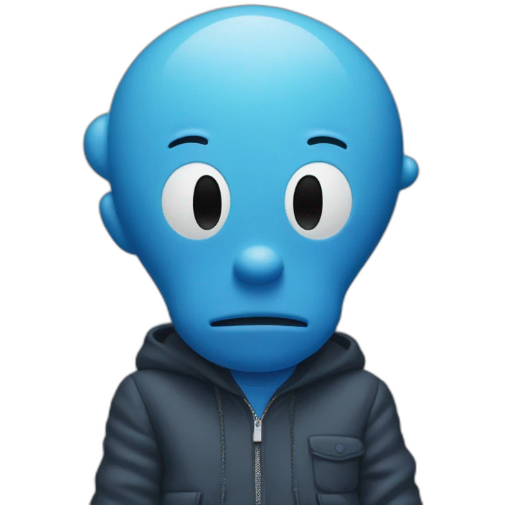 Kaws-blue-deadeye emoji