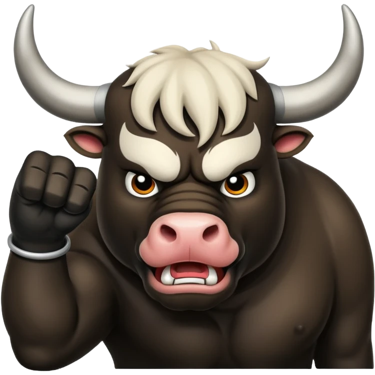 Angry bull emoji showing thumb down (DisLikes) emoji