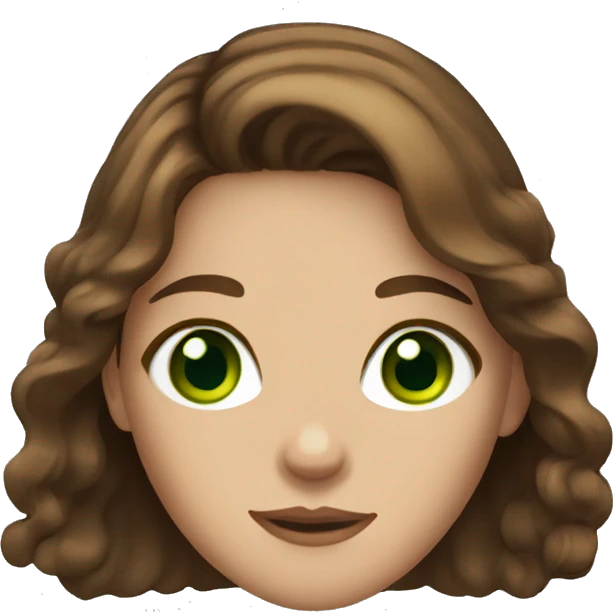 brown haired girl with green eyes and freckles emoji