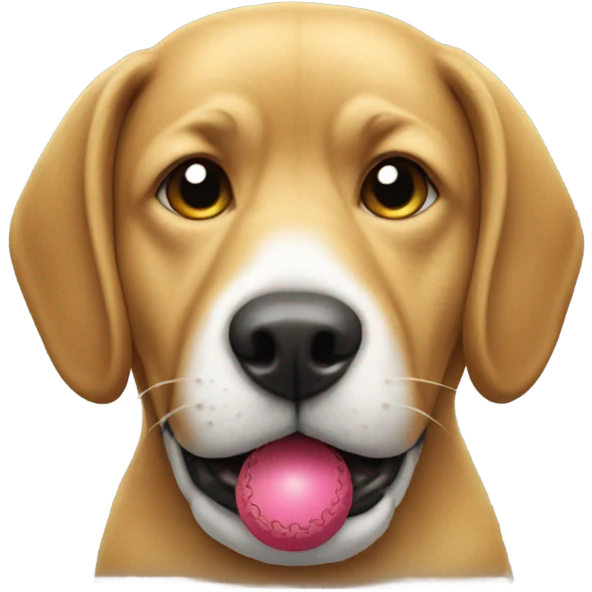 Dog with tennis ball emoji