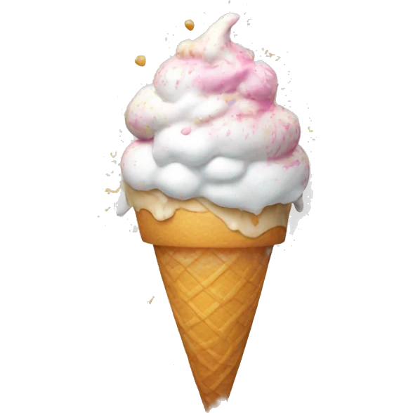 woman with ice cream explosion emoji