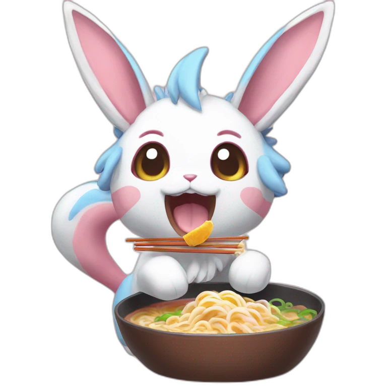 Sylveon-eating-ramen emoji