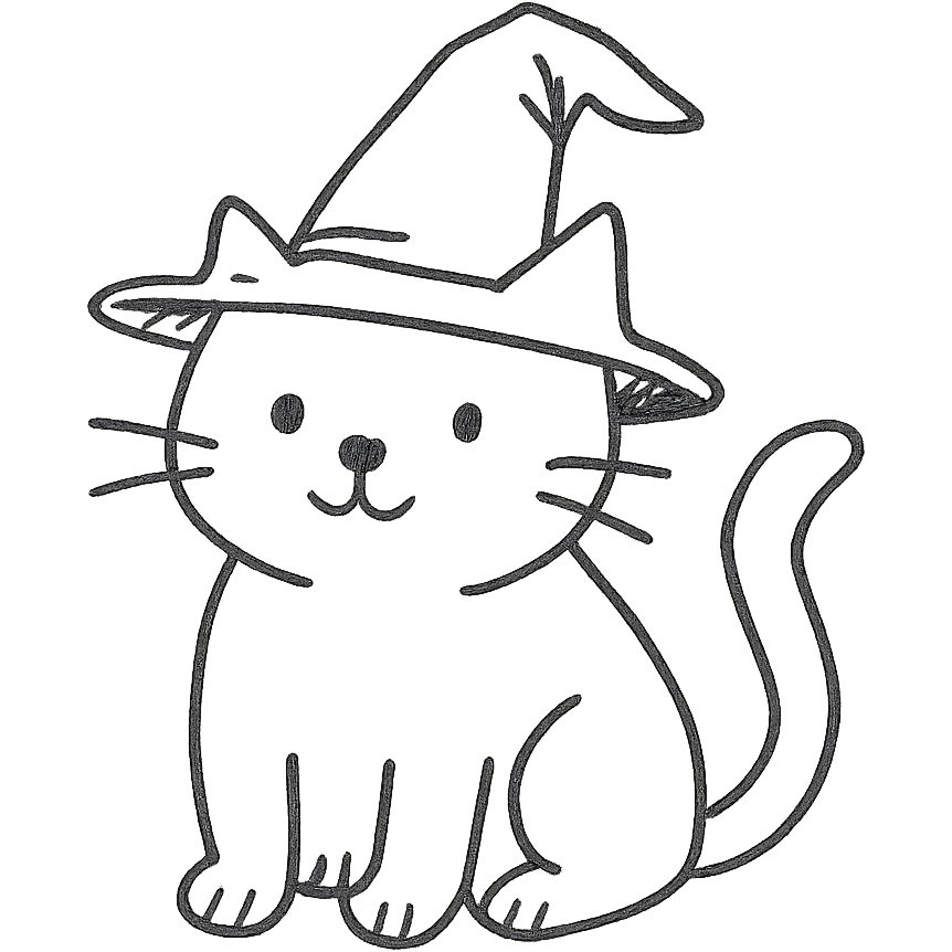 A cat wearing a wizard's hat emoji