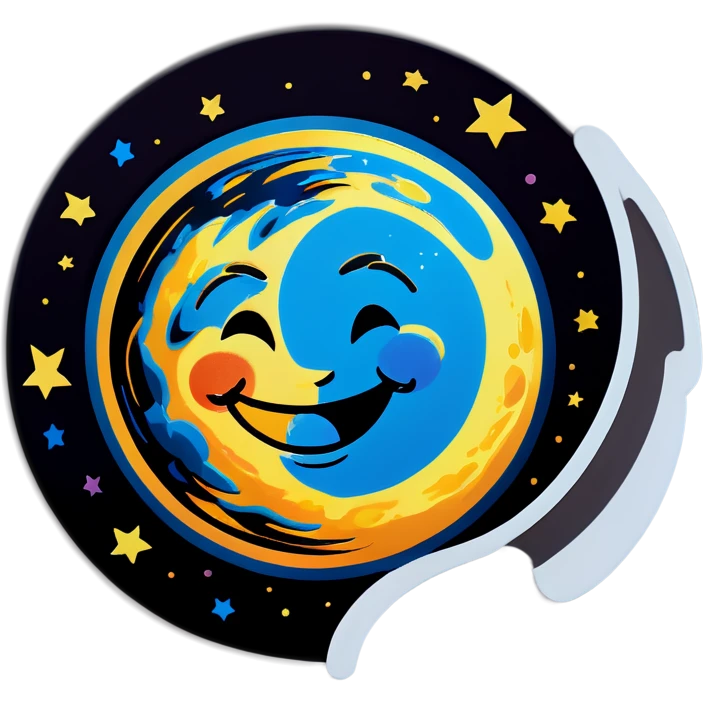 Happy moon emoji