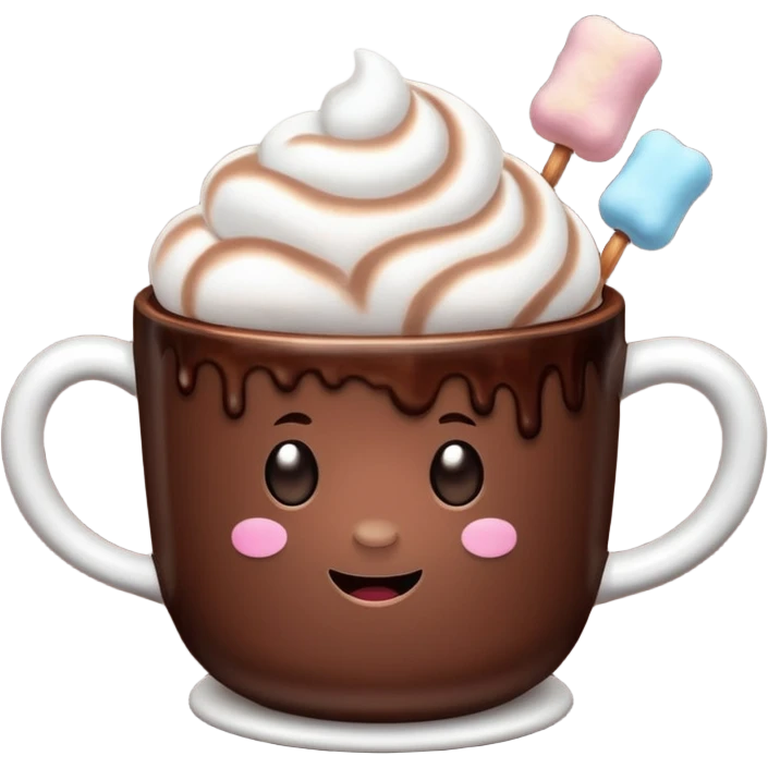 cocoa with marshmallows emoji