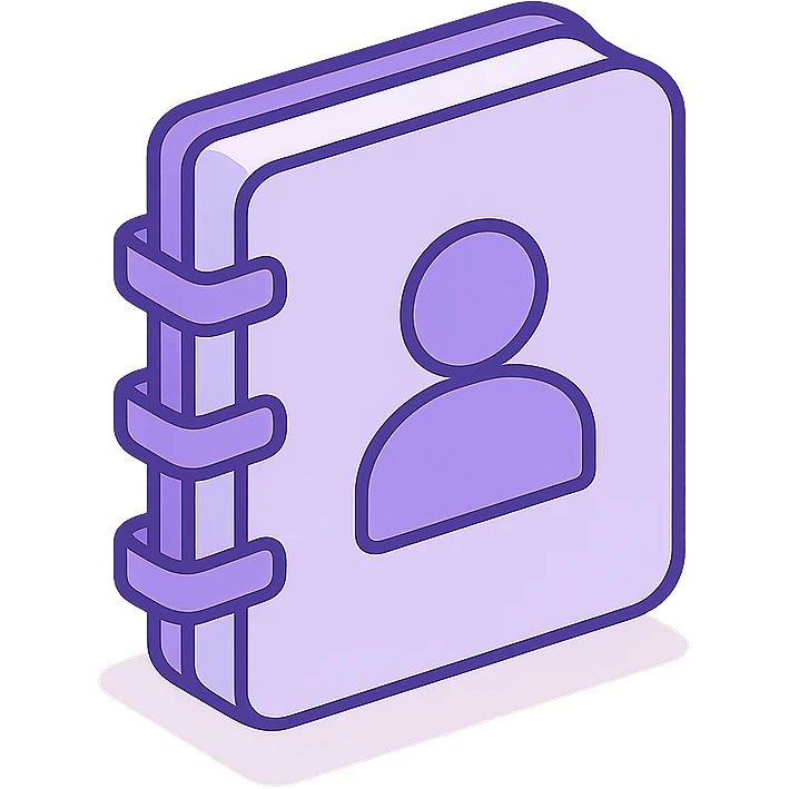 "No contacts", no text, with the colors: Primary Purple:  #8B5CF6
  Light Purple:    #A78BFA emoji