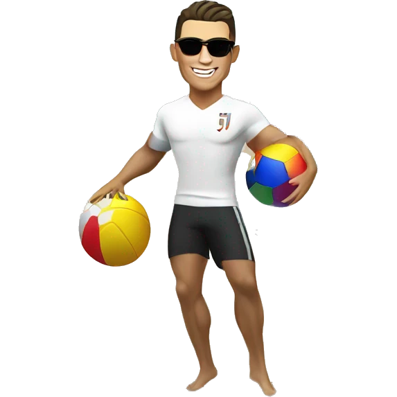 cristiano Ronaldo on beach emoji