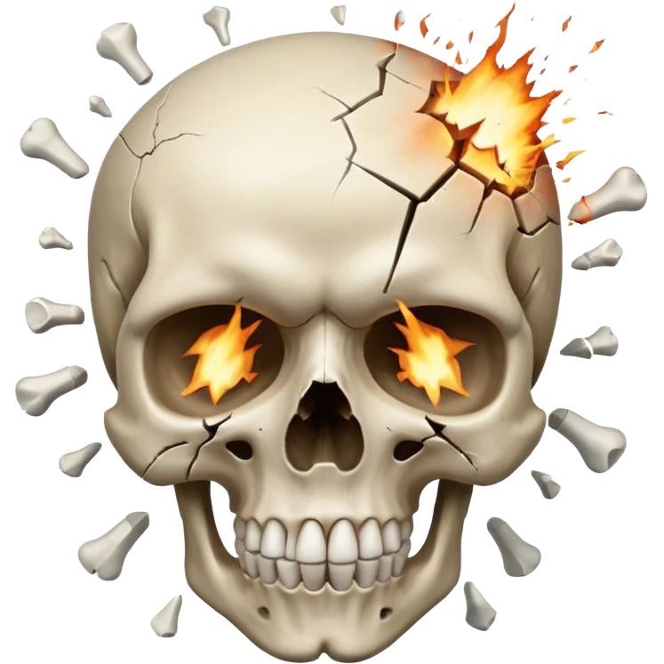 A skull His head explodes emoji