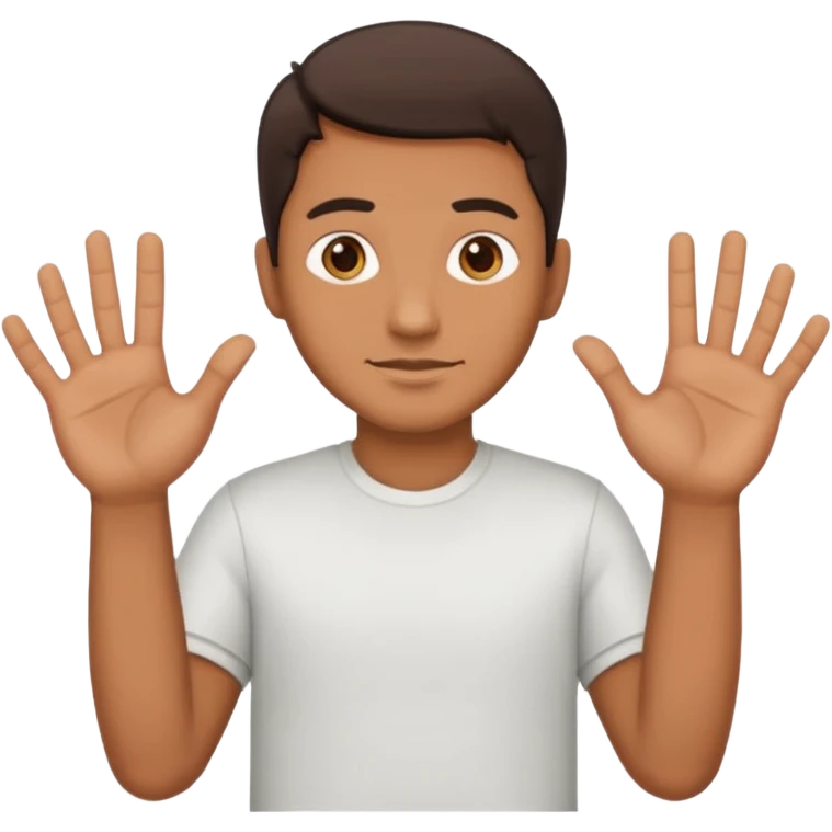 man holding 6 in left hand and 7 in right hand emoji