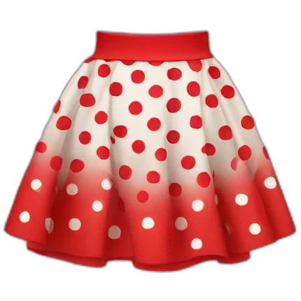 RED SKIRT WITH DOTS emoji