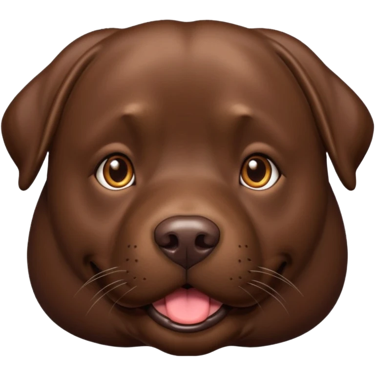 Fat chocolate lab  emoji