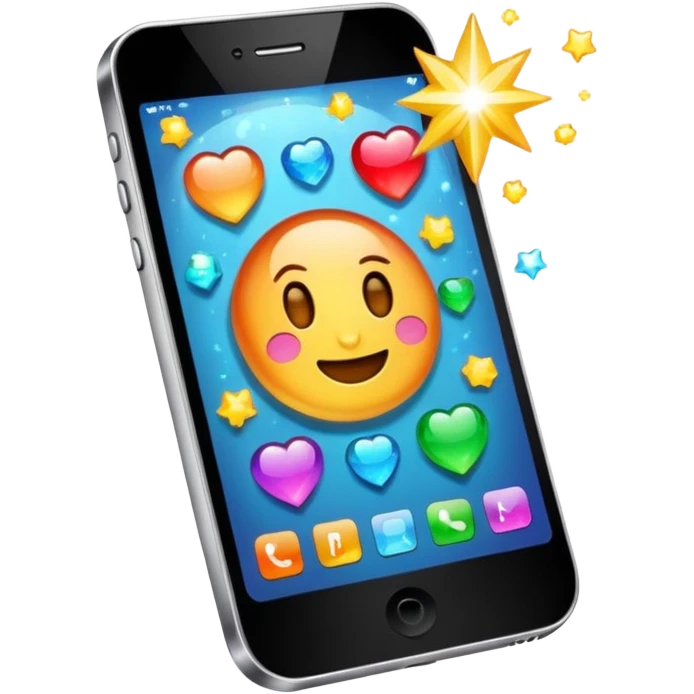 phone with sparkles emoji