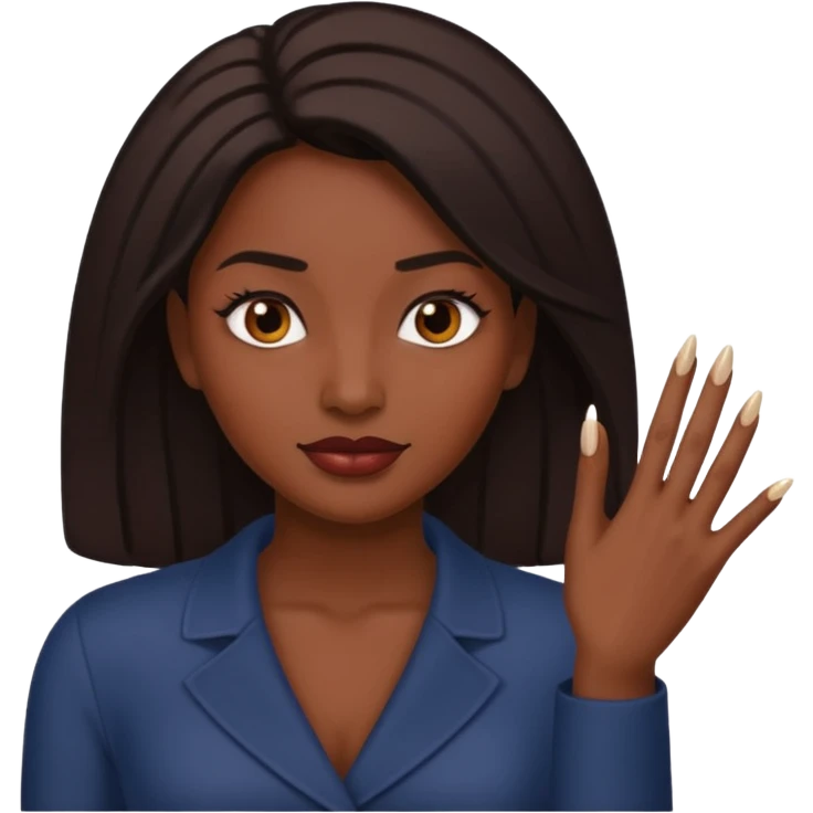 Baddie with nails emoji